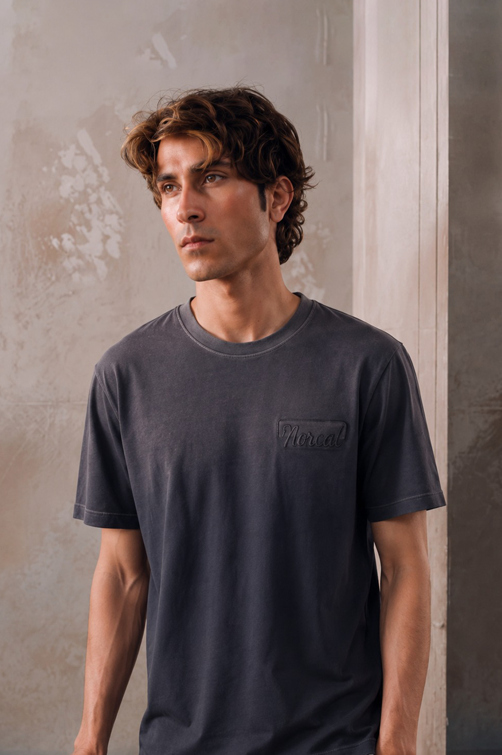 Gradient Spray Wash Tee - Navy Blue
