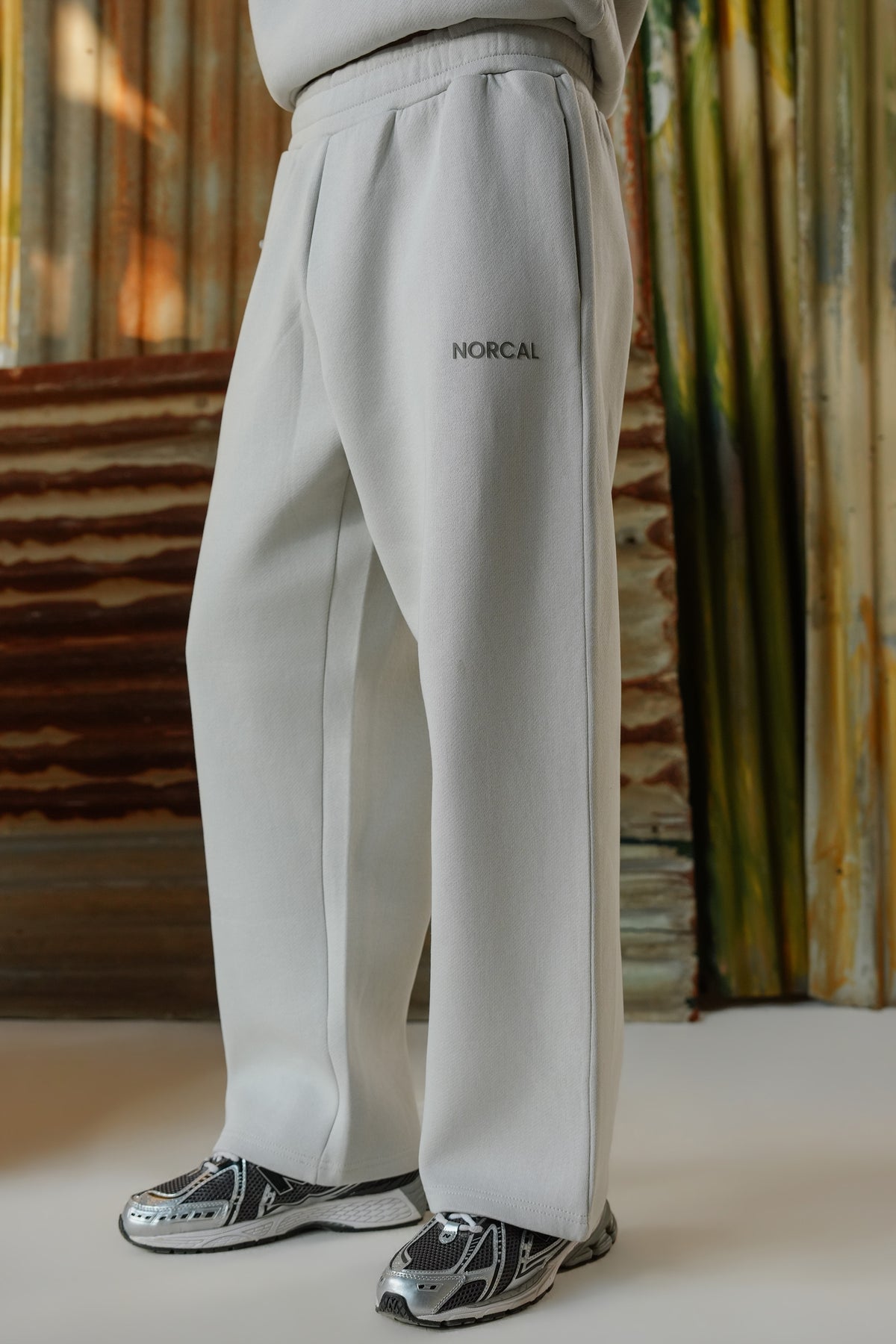 Special Terry-Jersey Bonding Fabric Trouser - Silver Grey