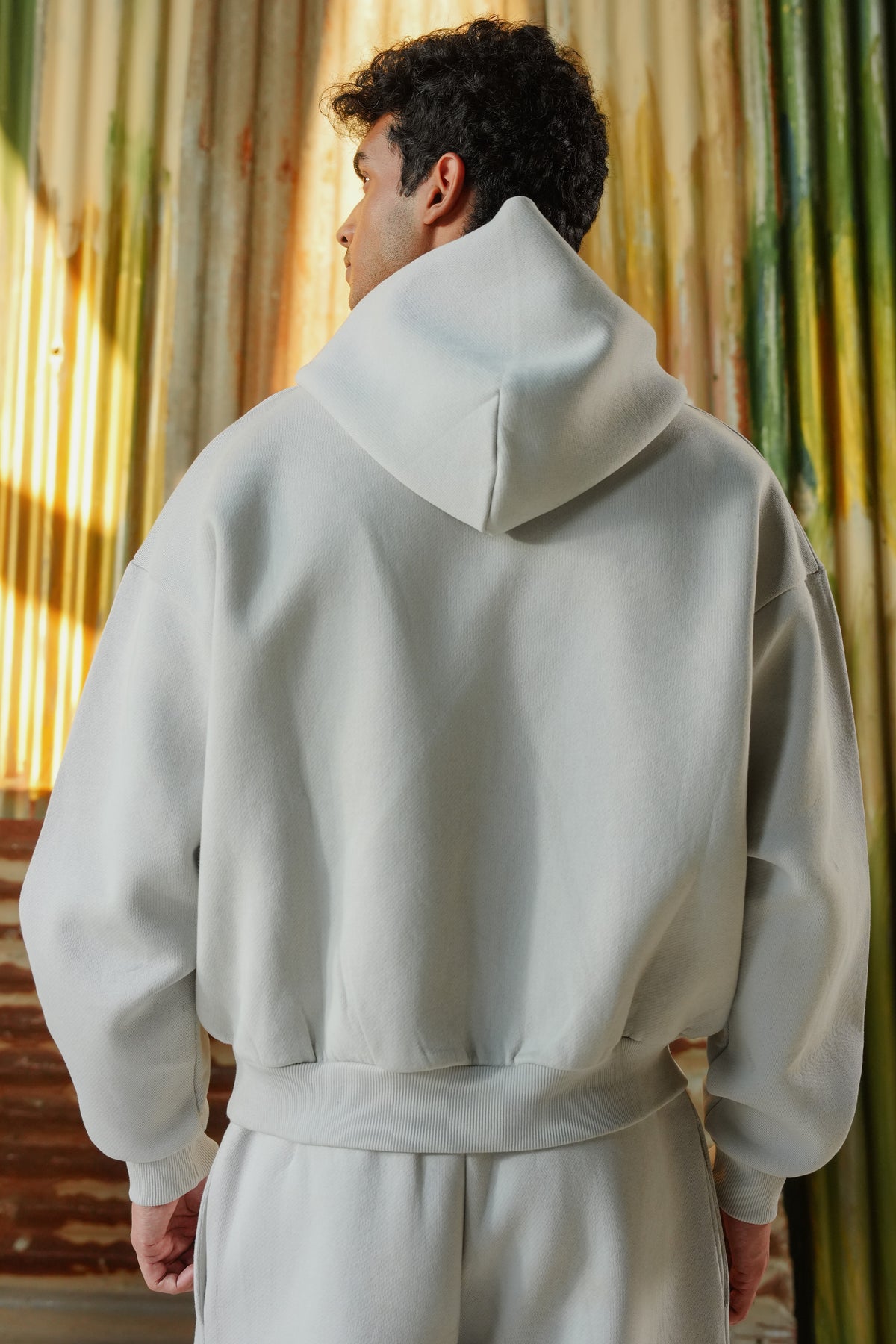 Special Terry-Jersey Bonding Fabric Pullover - Silver Grey