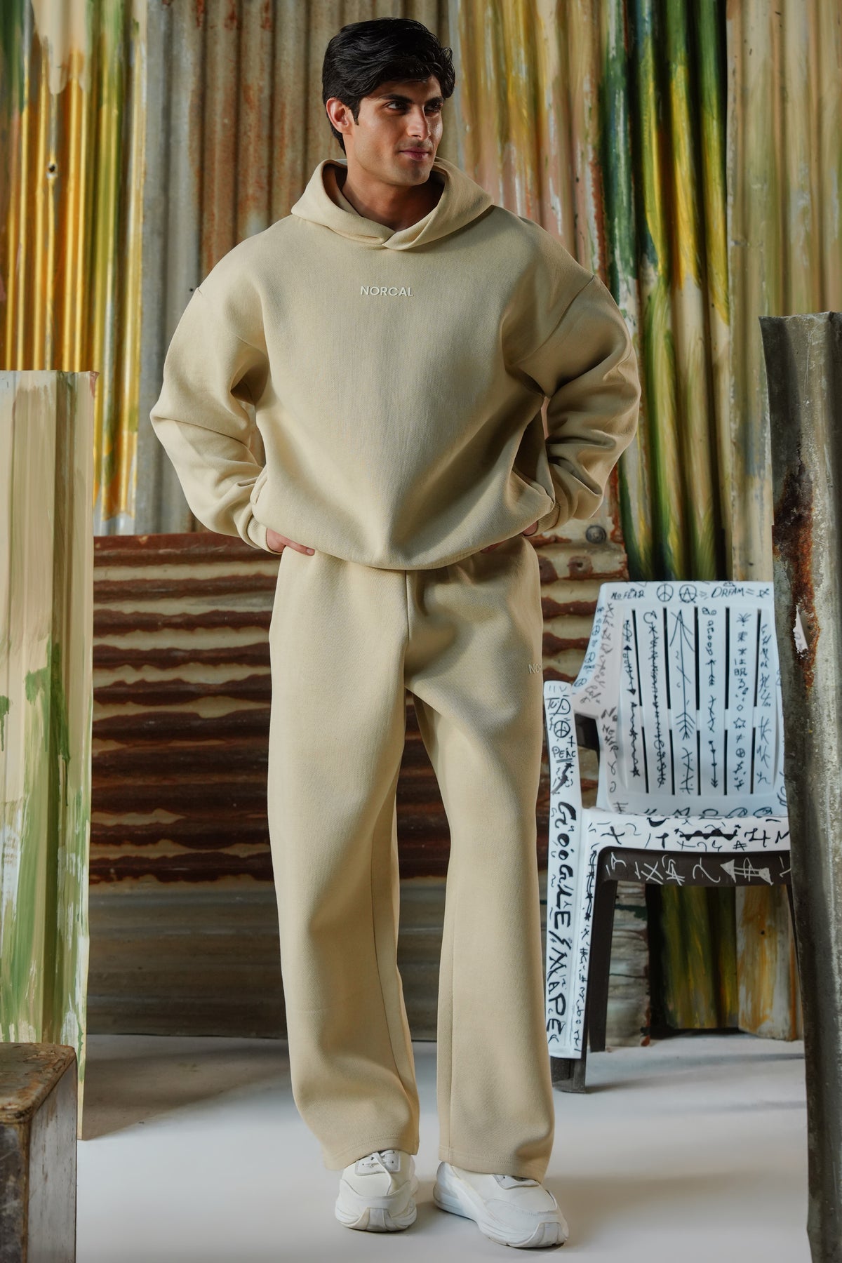 Special Terry-Jersey Bonding Fabric Pullover - Cream