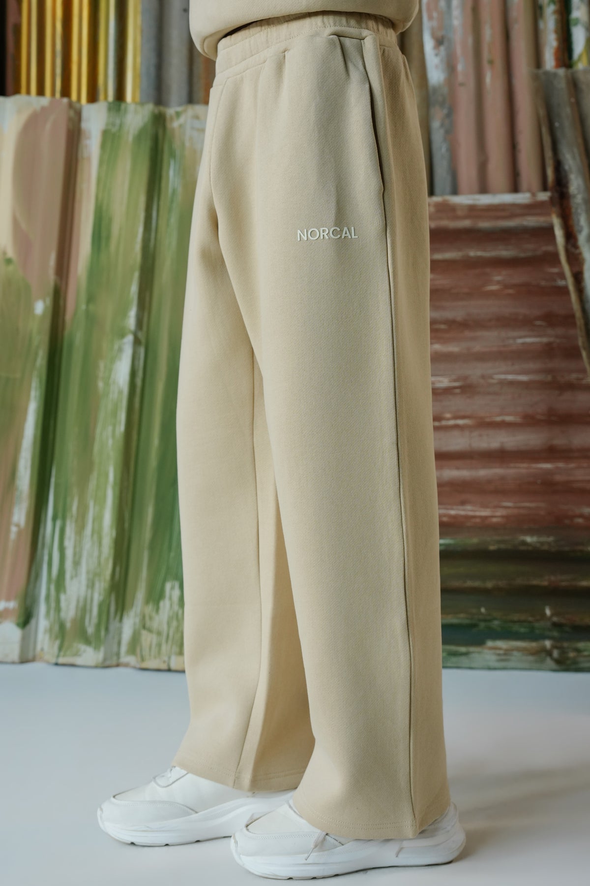 Special Terry-Jersey Bonding Fabric Trouser - Cream