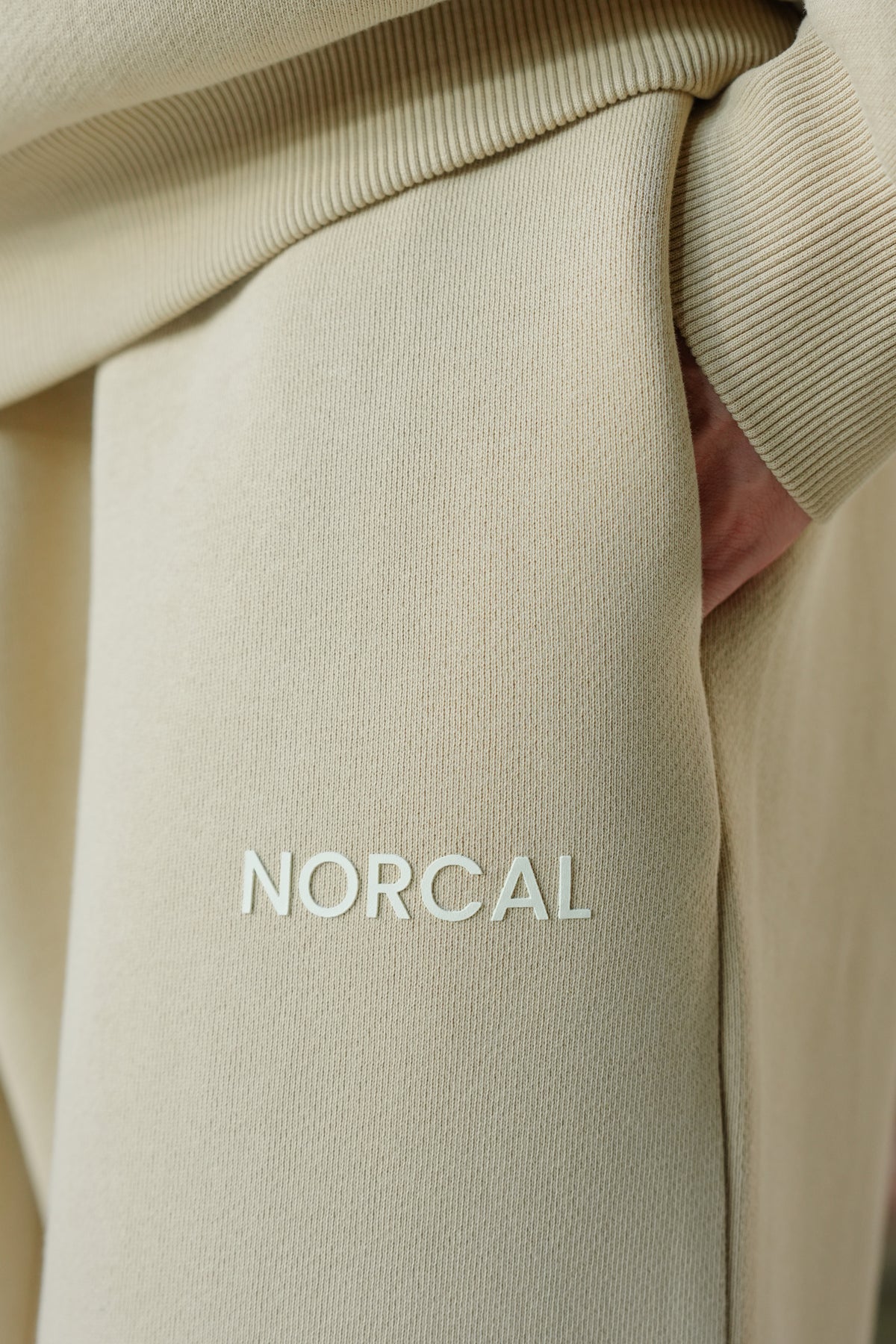 Special Terry-Jersey Bonding Fabric Trouser - Cream