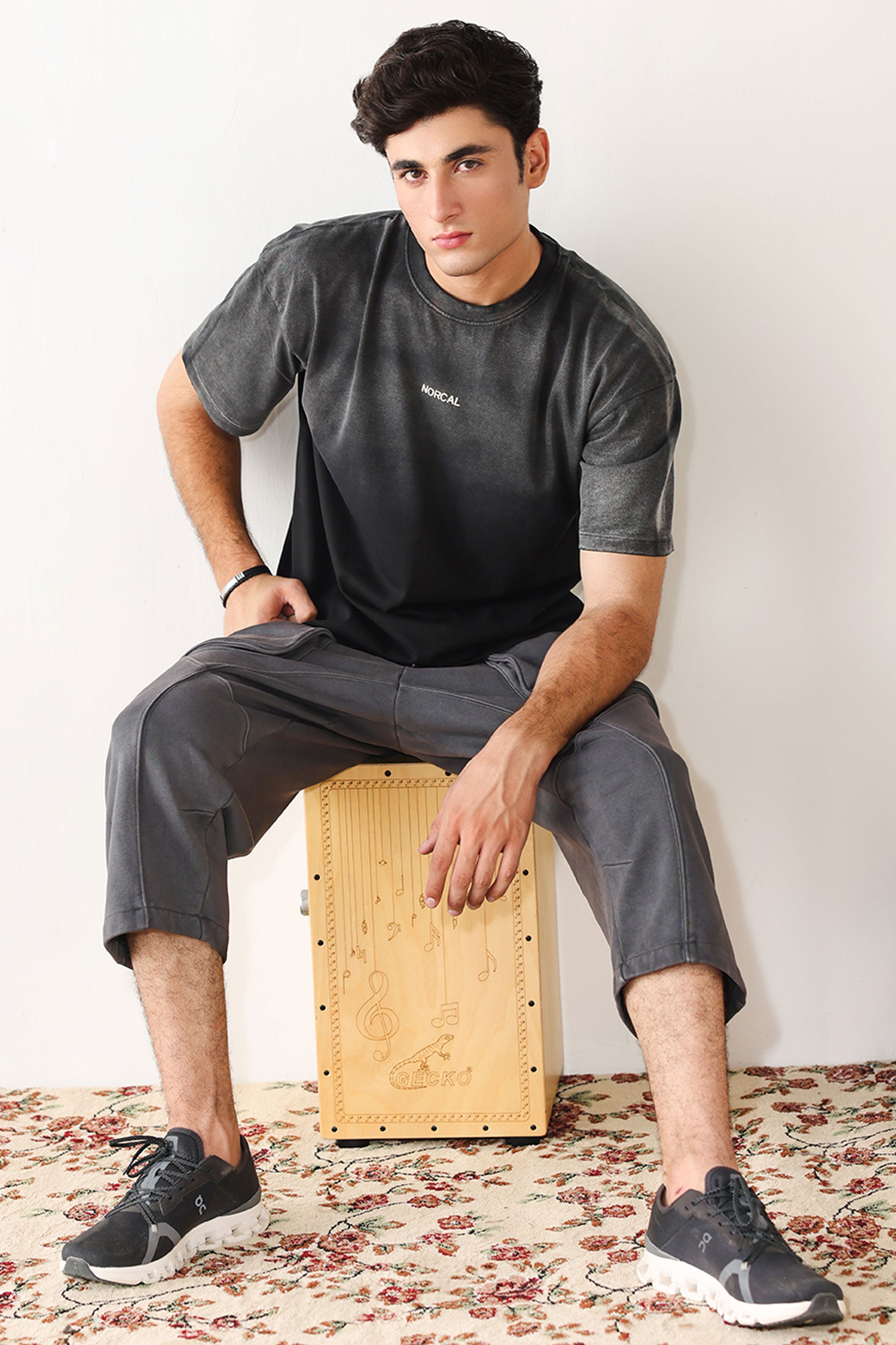 Charcoal grey Three Quarter Shorts