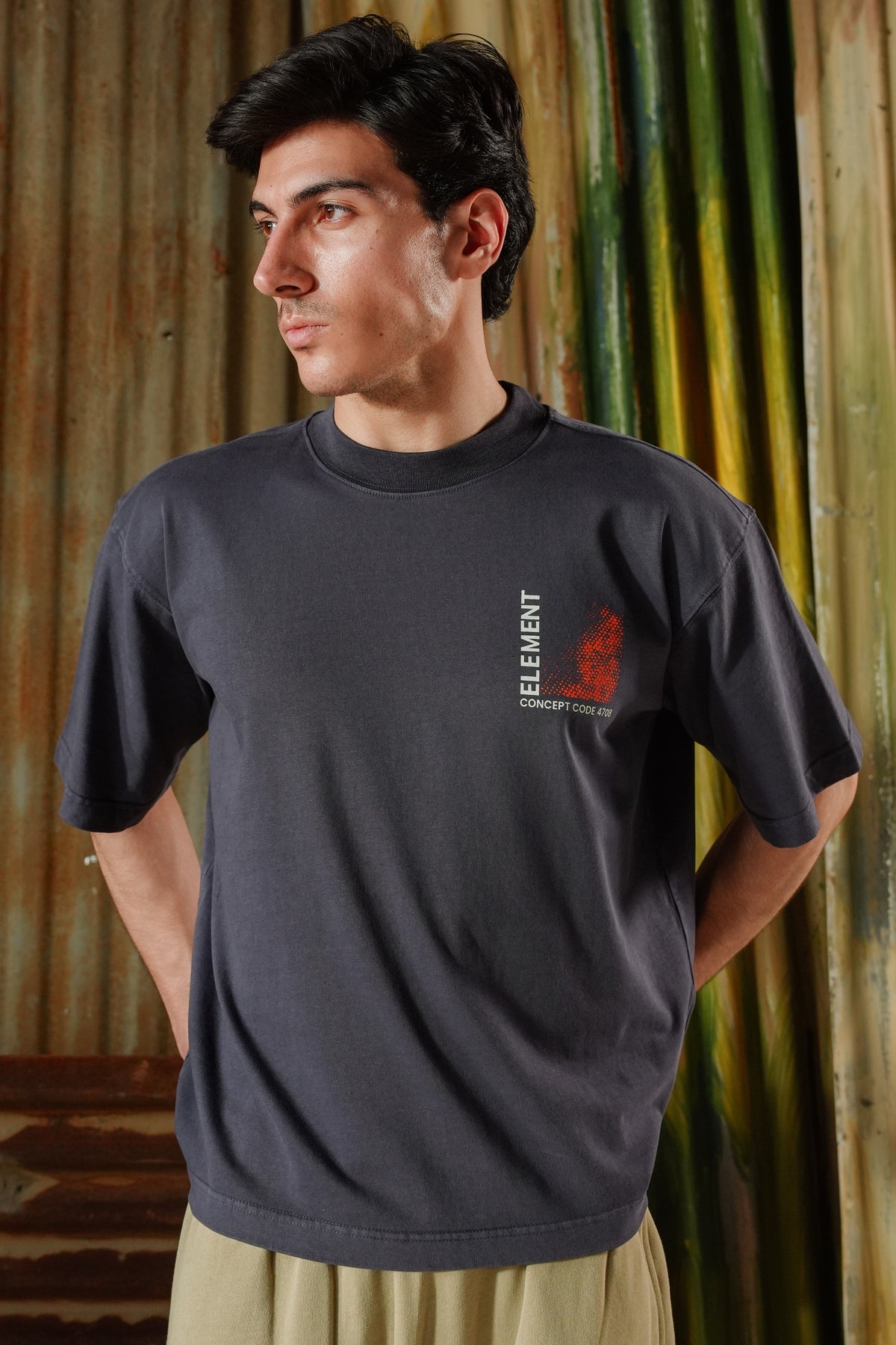 Element 4708 Acid Wash Tee - Purple