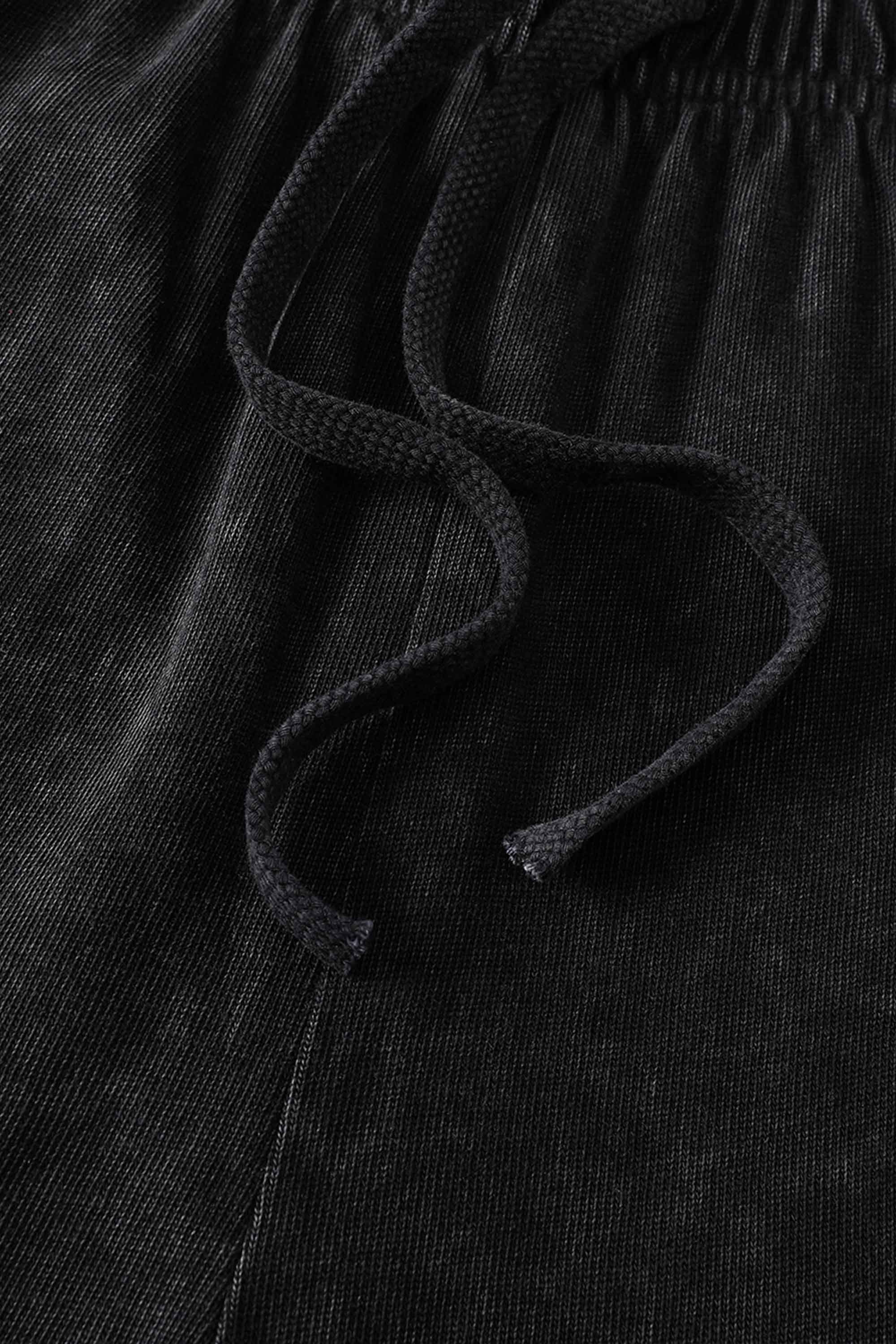 Acid Wash Laid-Back Trousers