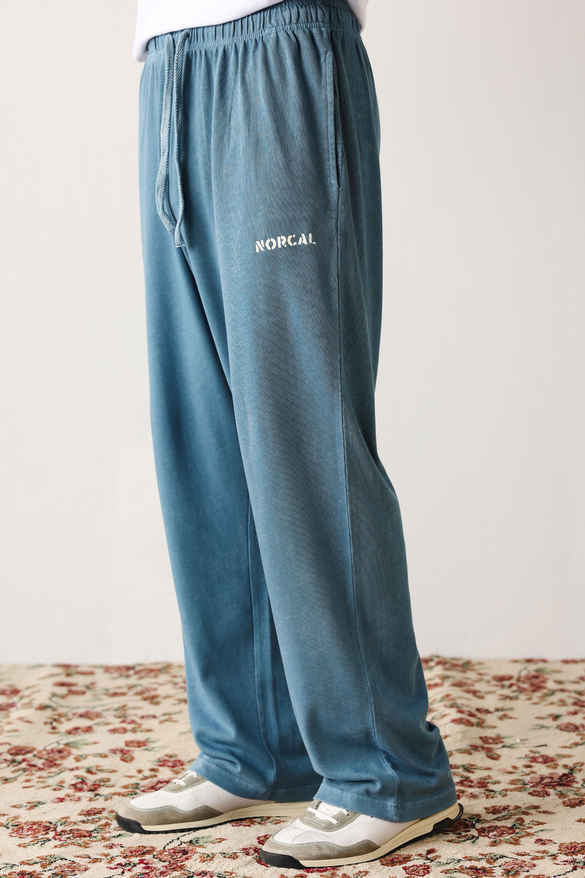 Acid Wash Laid-Back Trousers