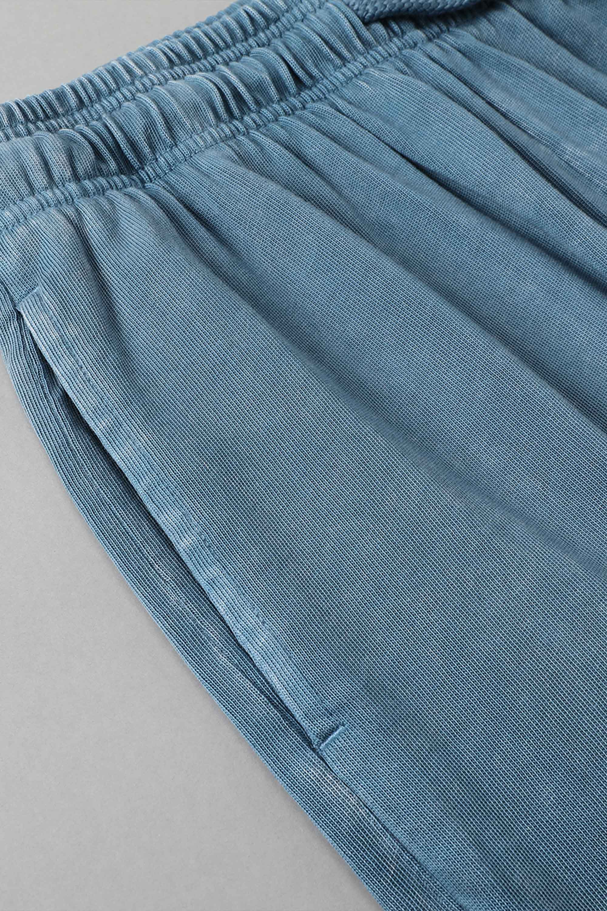 Acid Wash Laid-Back Trousers