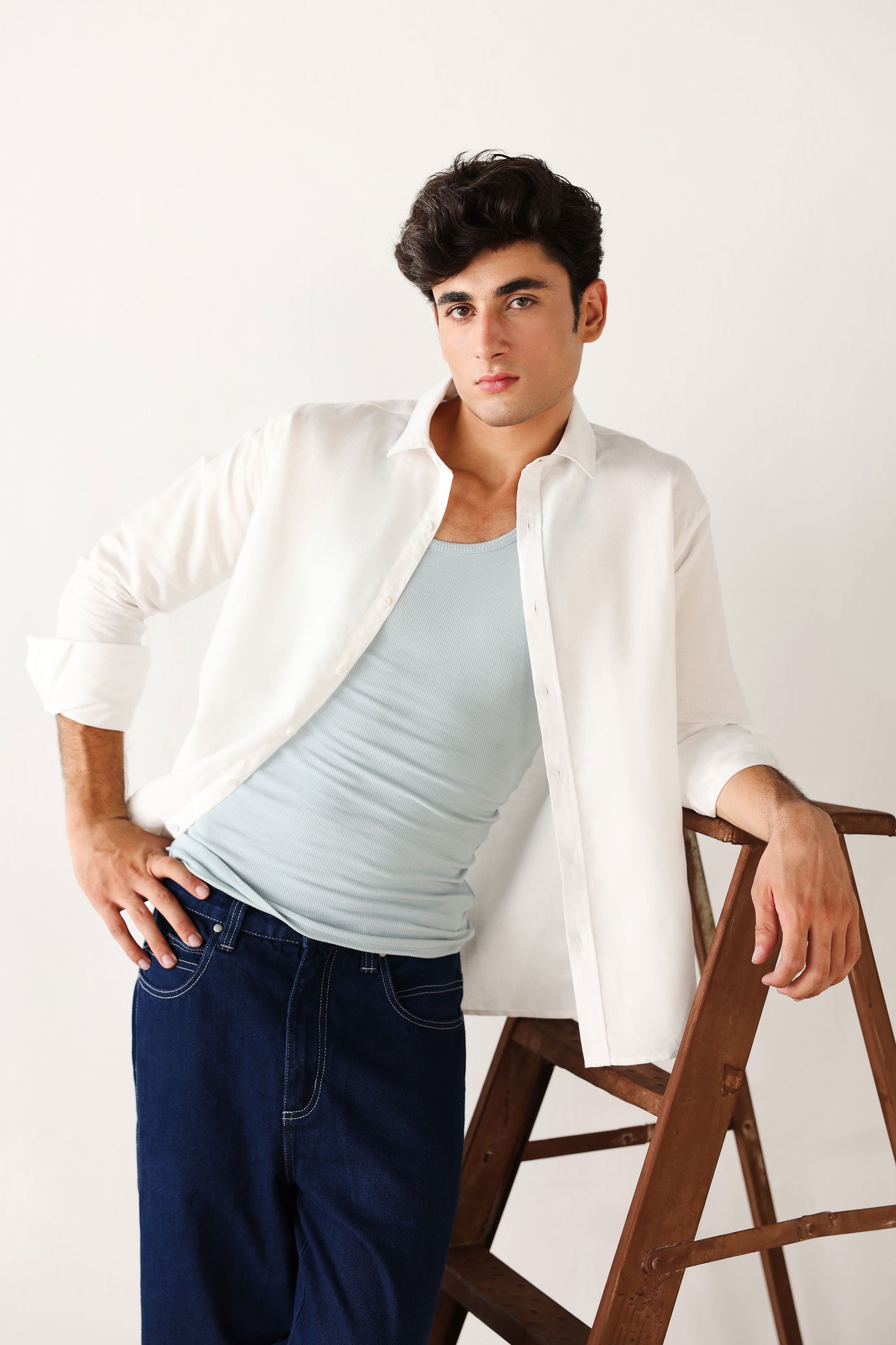 White Irish Cotton Shirt