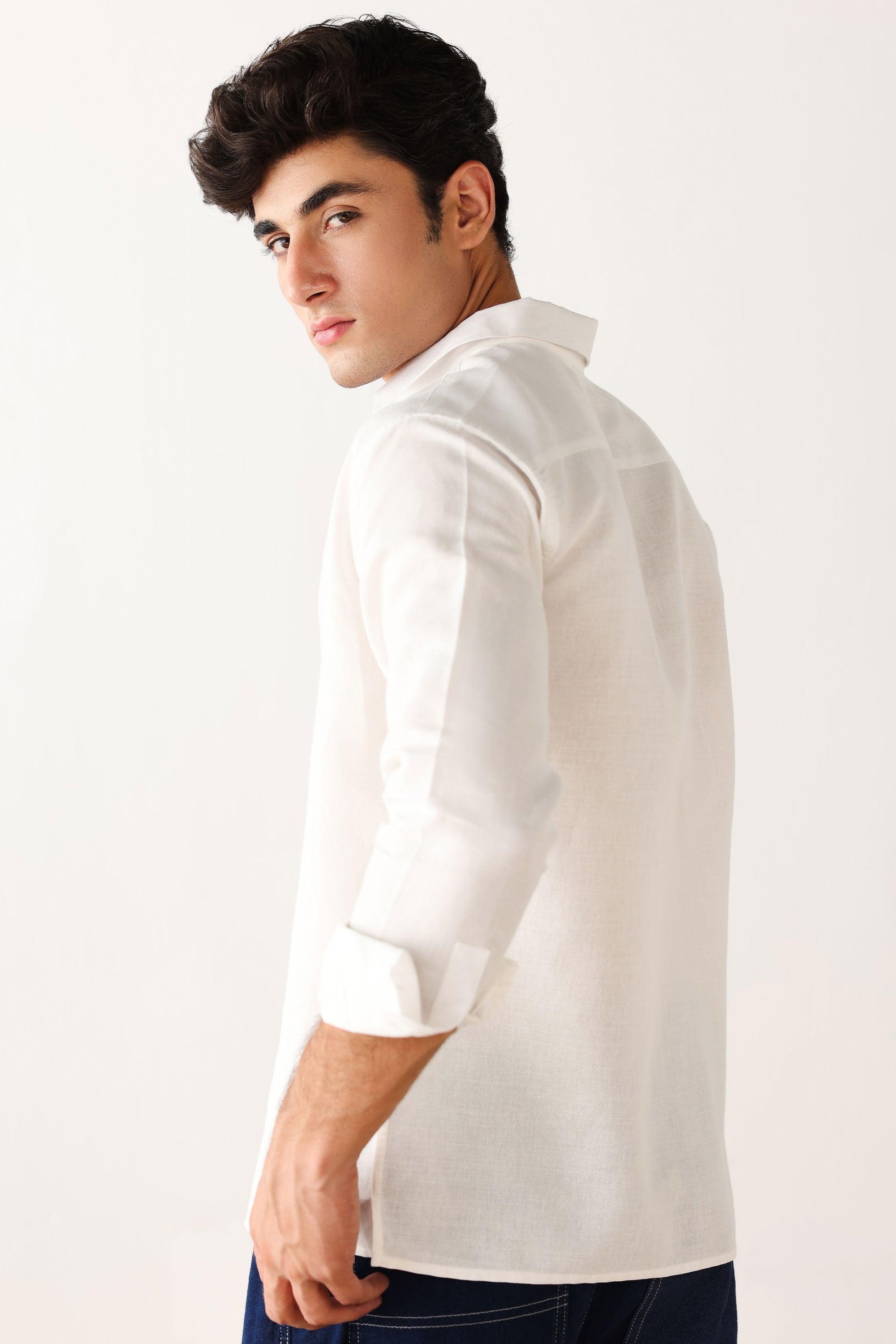 White Irish Cotton Shirt