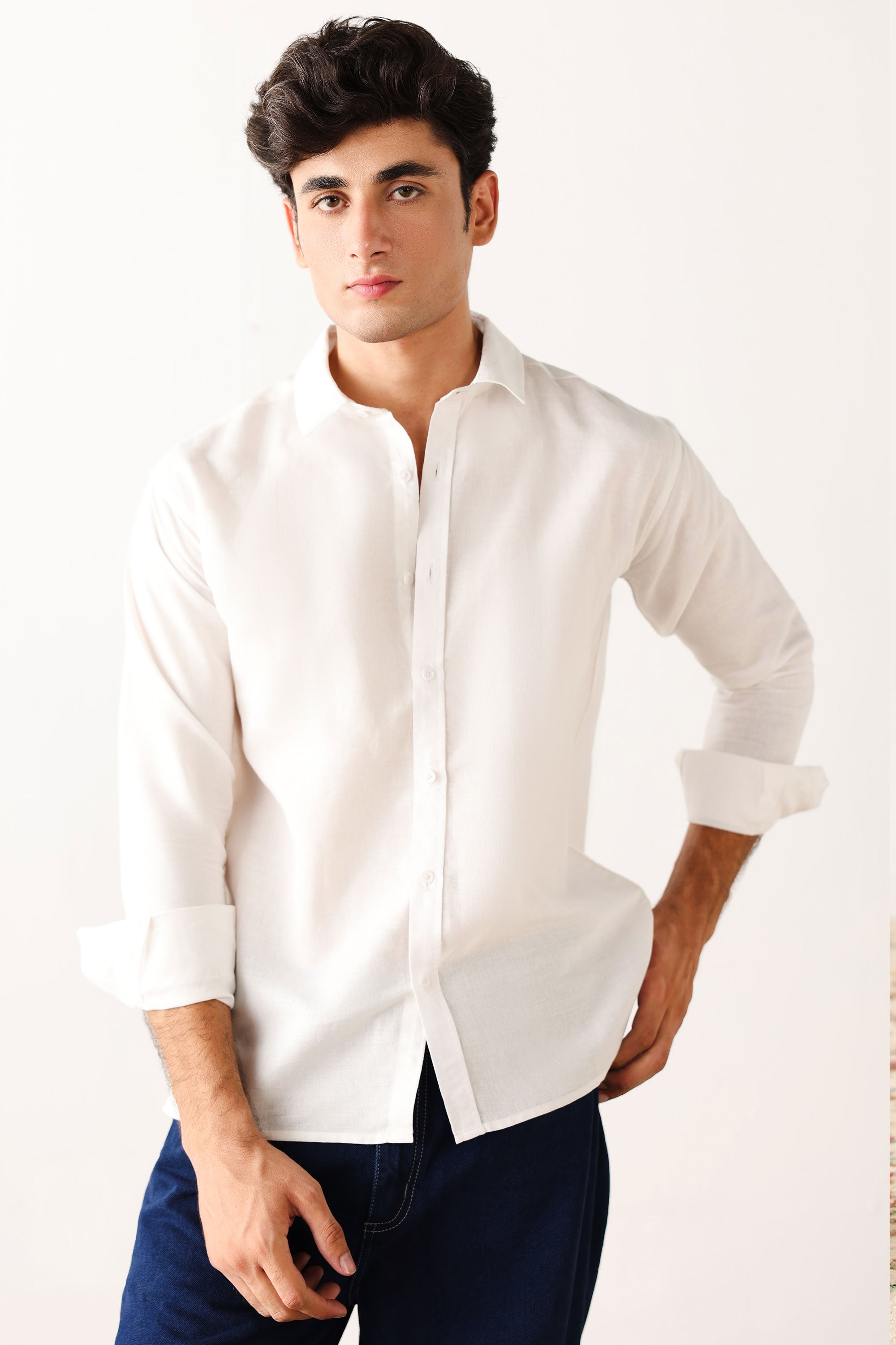 White Irish Cotton Shirt