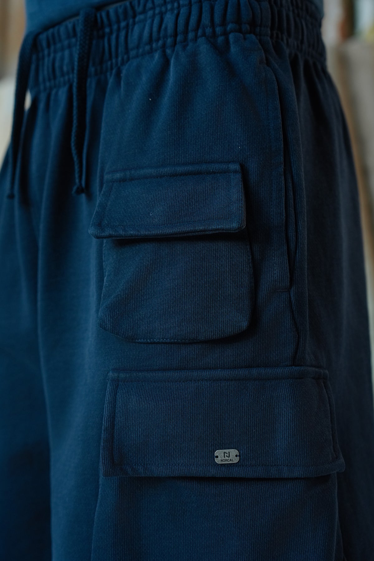 Cargo Vintage Wash Shorts - Navy Blue