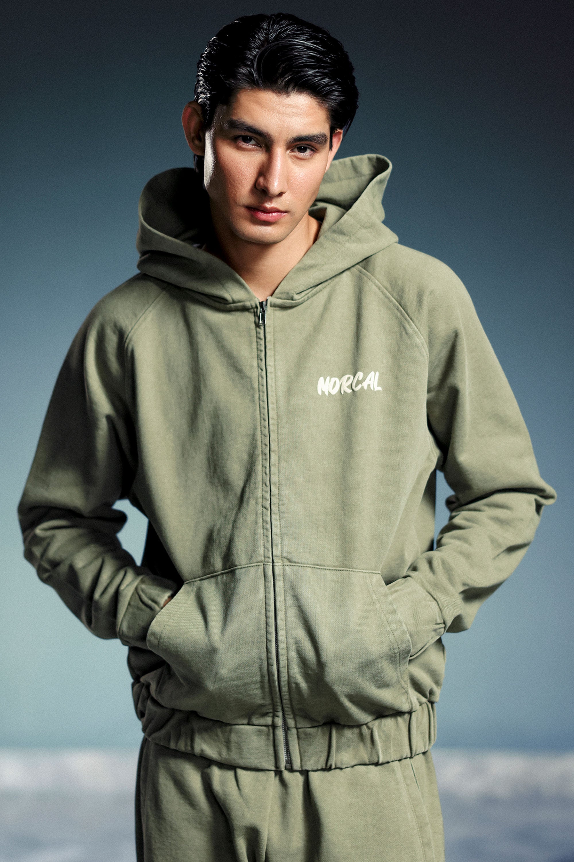 Wrangler Acid Wash Zipper Hoodie