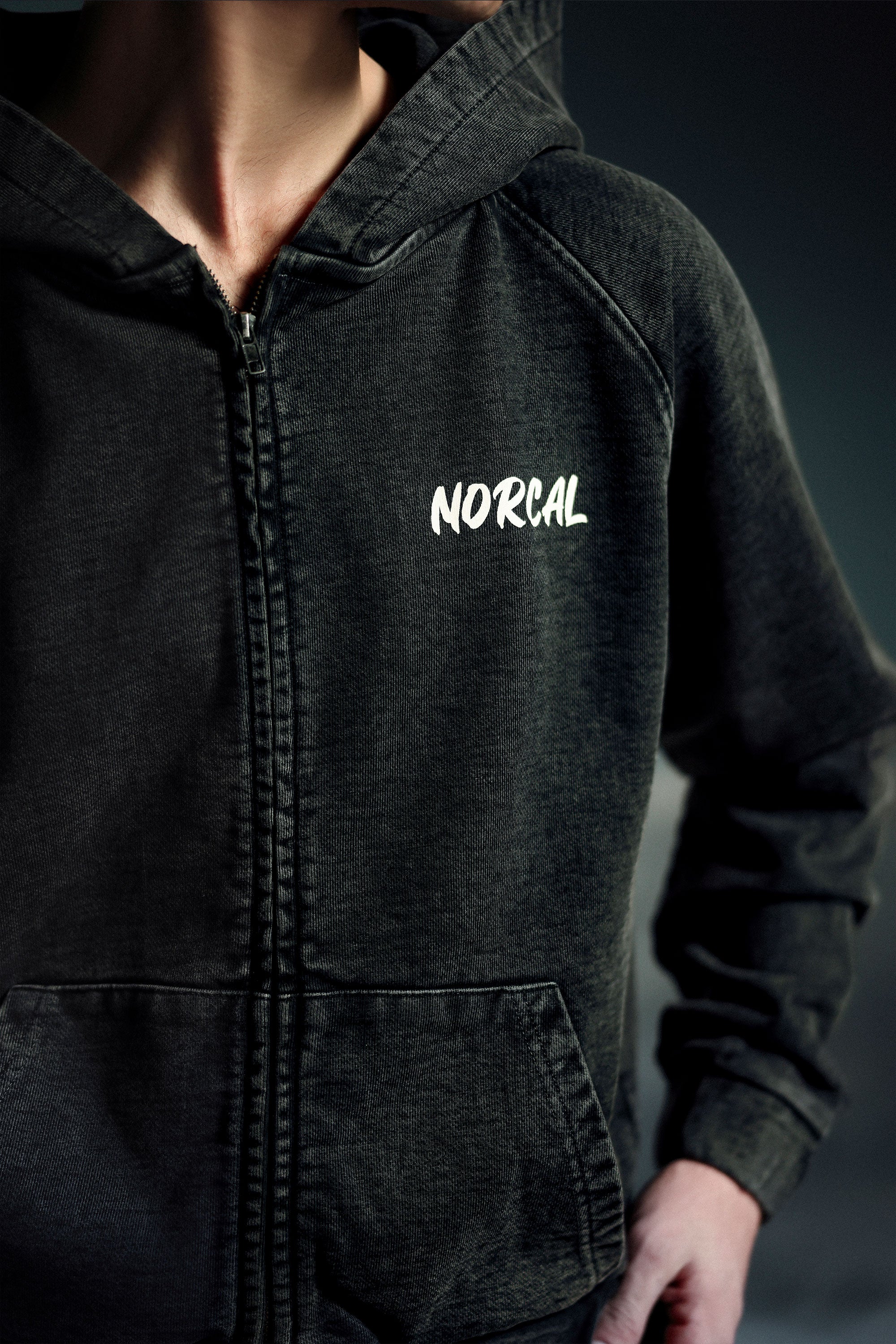 Wrangler Acid Wash Zipper Hoodie