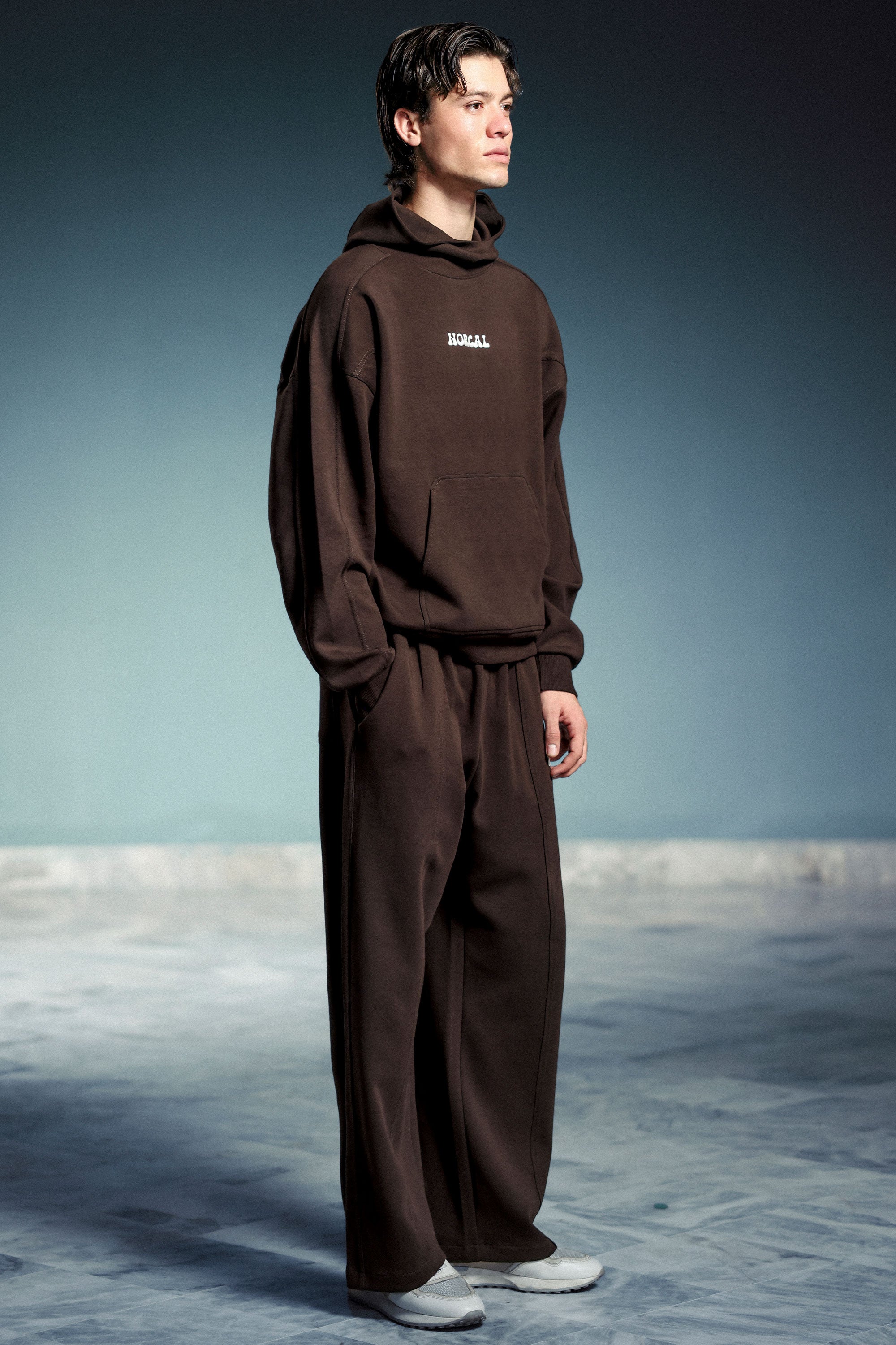 Modish Cut Sew Panel Hoodie