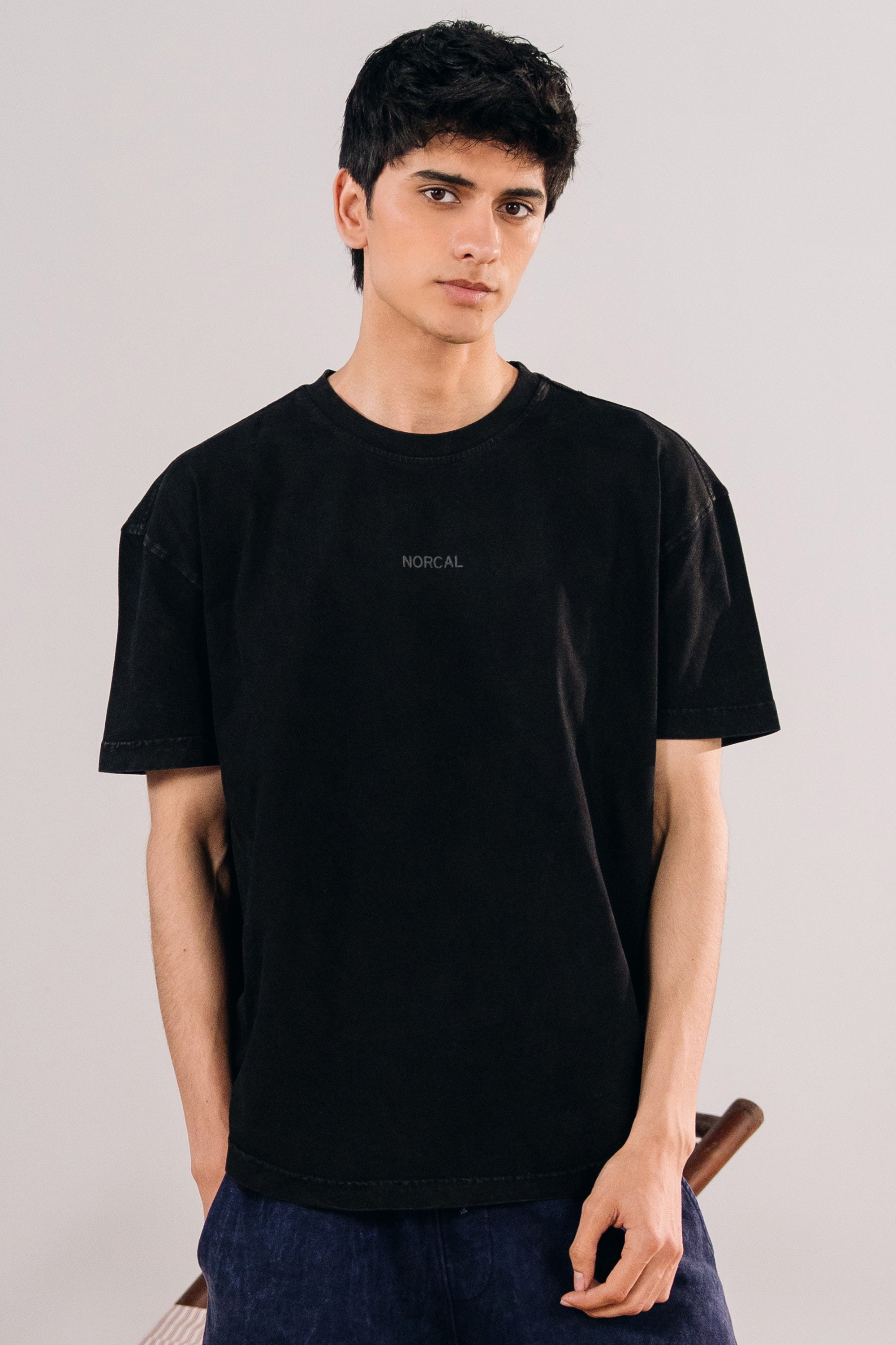 Acid Wash Scoop Bottom Tee