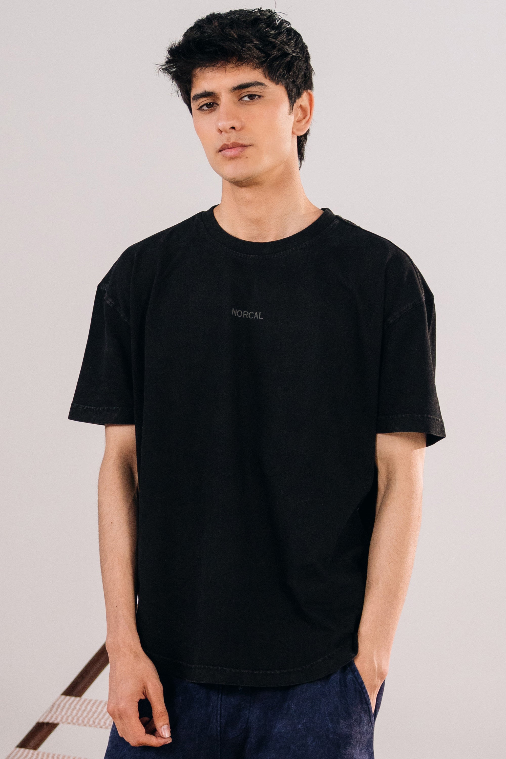 Acid Wash Scoop Bottom Tee