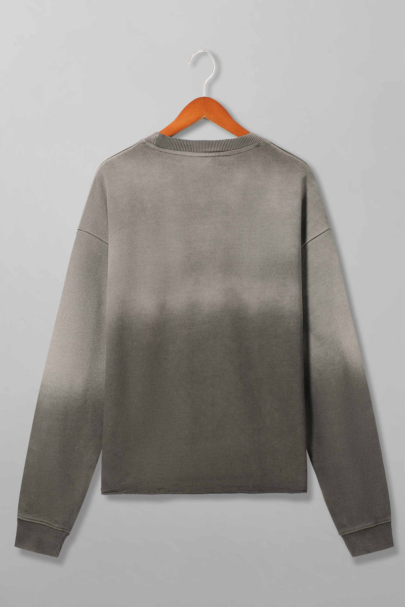 Gradient Wash Raw Bottom Sweatshirt