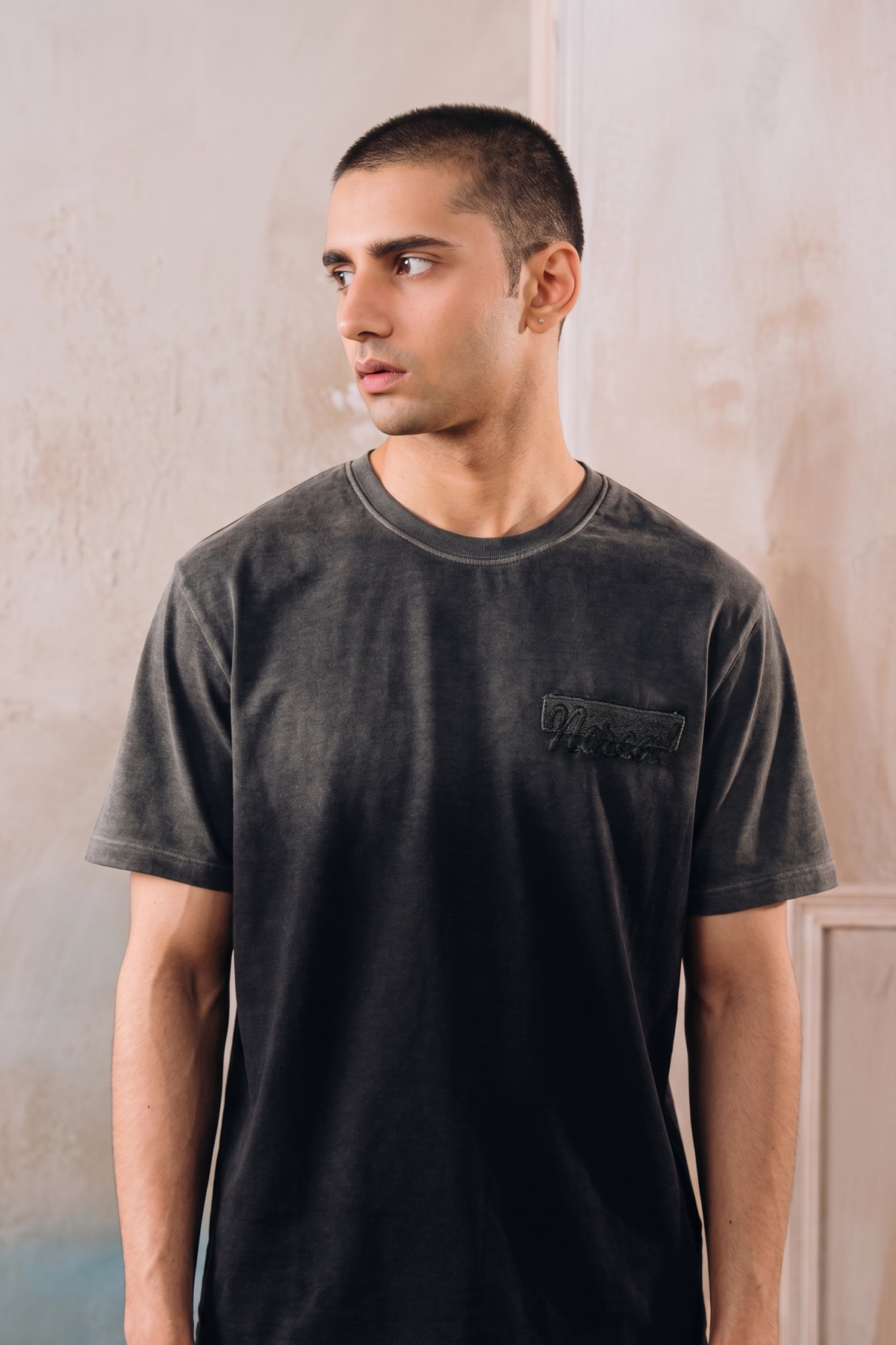 Gradient Spray Wash Tee - Black