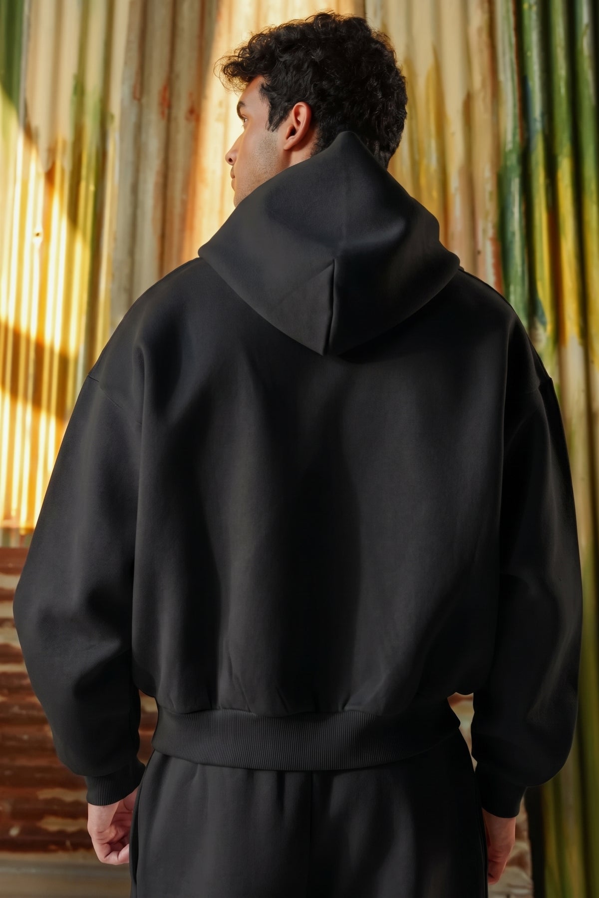 Special Terry-Jersey Bonding Fabric Pullover - Black