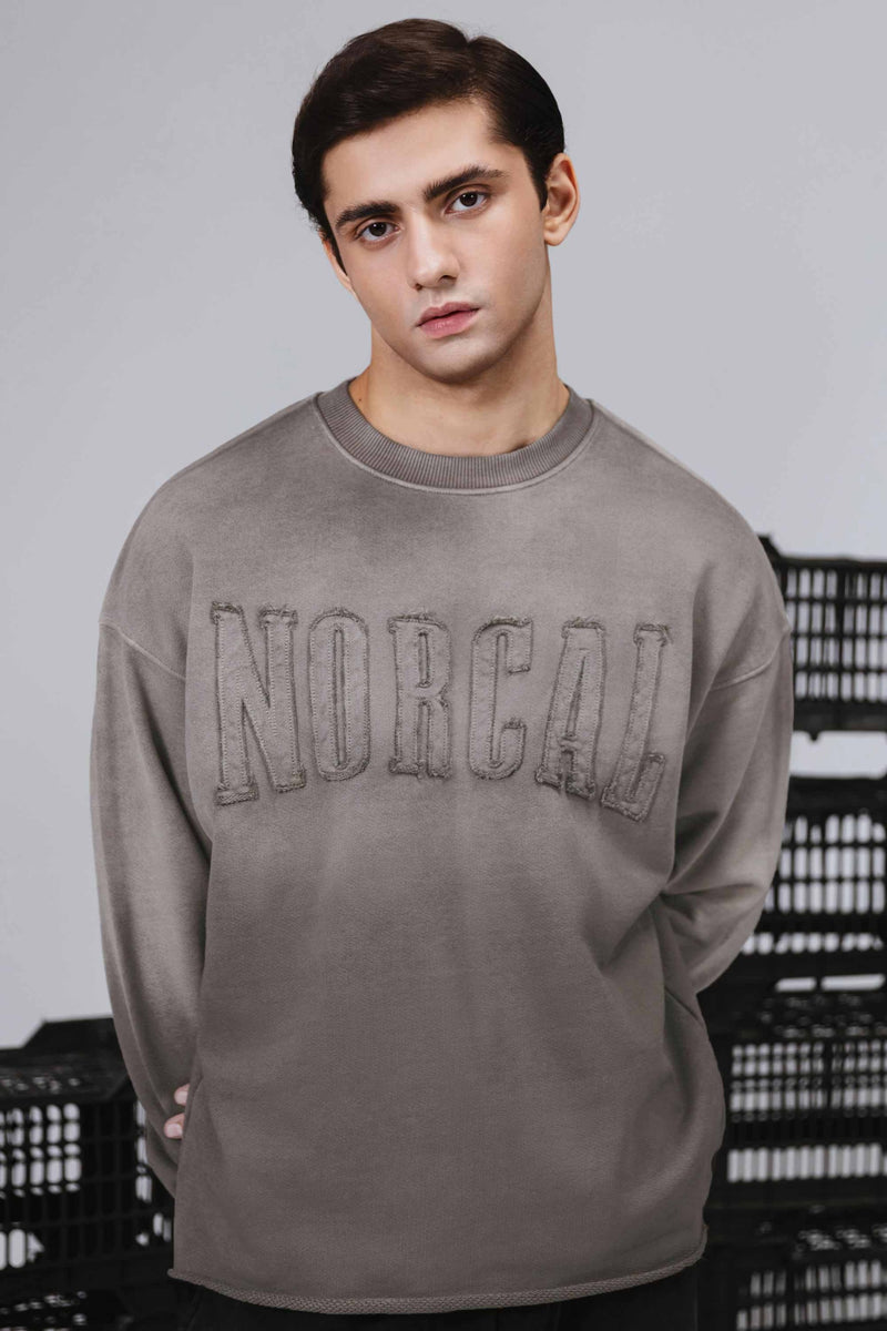 Gradient Wash Raw Bottom Sweatshirt