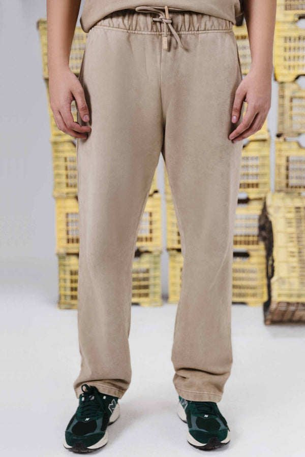 Relaxed Fit Acid Wash Trousers